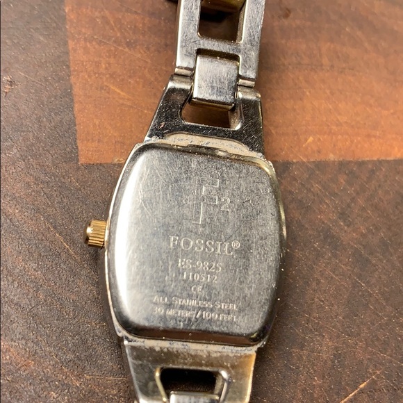 Fossil F2 silver/gold color tank watch main image 5